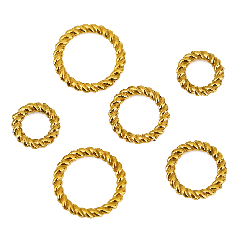 Coupling 8Mm - 10個入り PVD加工 色褪せないステンレス製 クローズドジャンプリング バルク 8mm