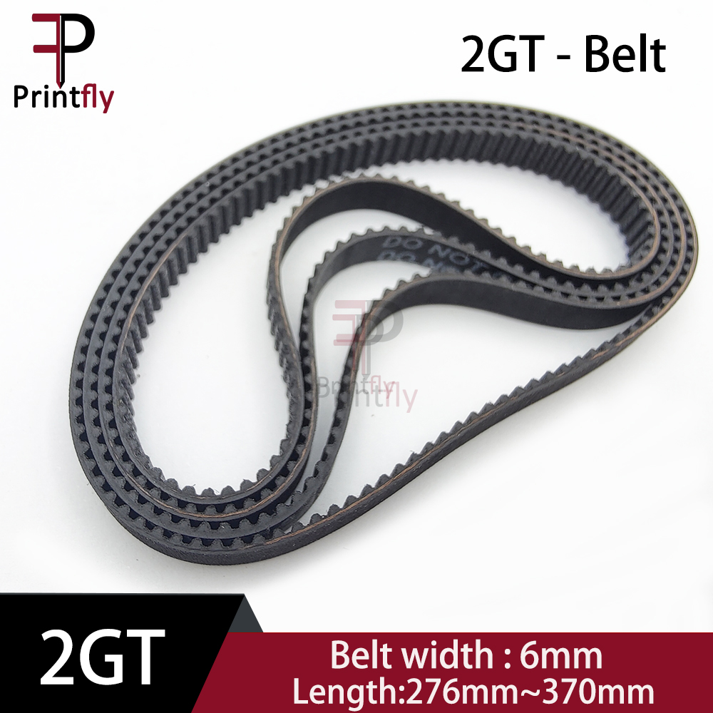 Gt2 Belt - Printfly 2GT 2メートルGT2タイミングベルトピッチlength276/278/280/282/284/288/290/292/294/300〜350/354/358/360/370幅6ミリメートルゴムクローズ