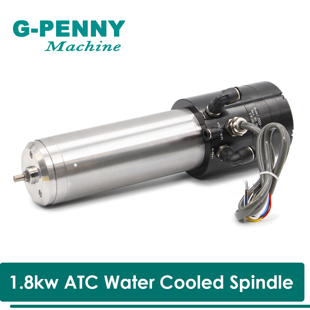 Water Cooled Spindle - 水冷スピンドル 1.8kw 220v ATC スピンドルモーター自動工具取り付け直径 61.9