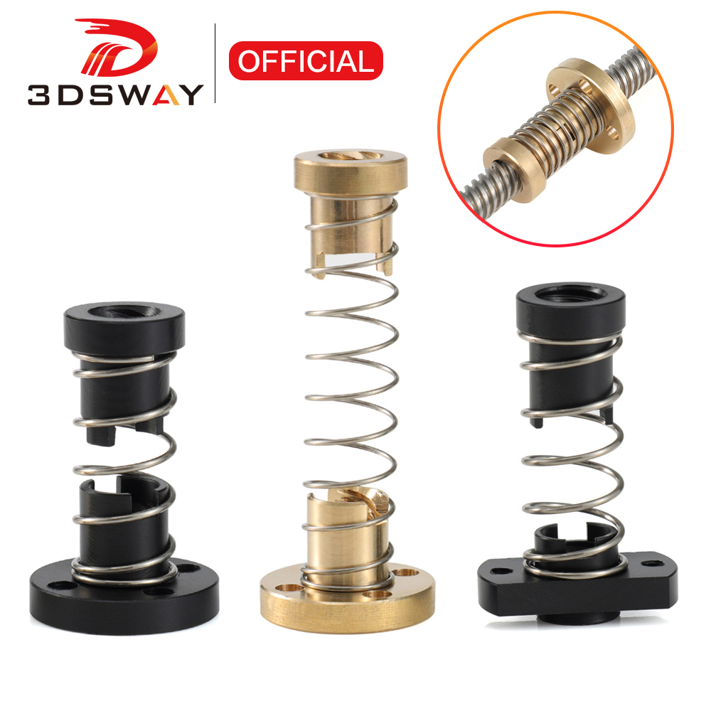 Lead Screw 8Mm - 3DSWAY T8 アンチバックラッシュリードスクリュー真鍮/POM スプリングナット除去ギャップリード 2 ミリメートル/4