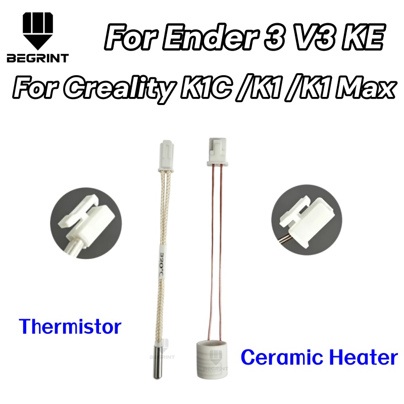 Aluminium Profile 2020 - Creality K1、K1C、K1 Max、Ender 3 V3、KE用のアップグレードされた24V 60Wセラミックヒーターカートリッジサーミスターキット（高温ホットエンド交換用）