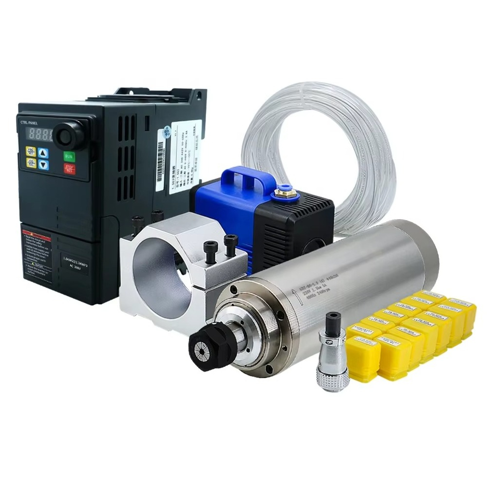 Spindle Motor - 220V ER20 2.2kw 80mm水冷スピンドルモーター彫刻フライス盤用スピンドル、インバーター付き、CNCルーター用