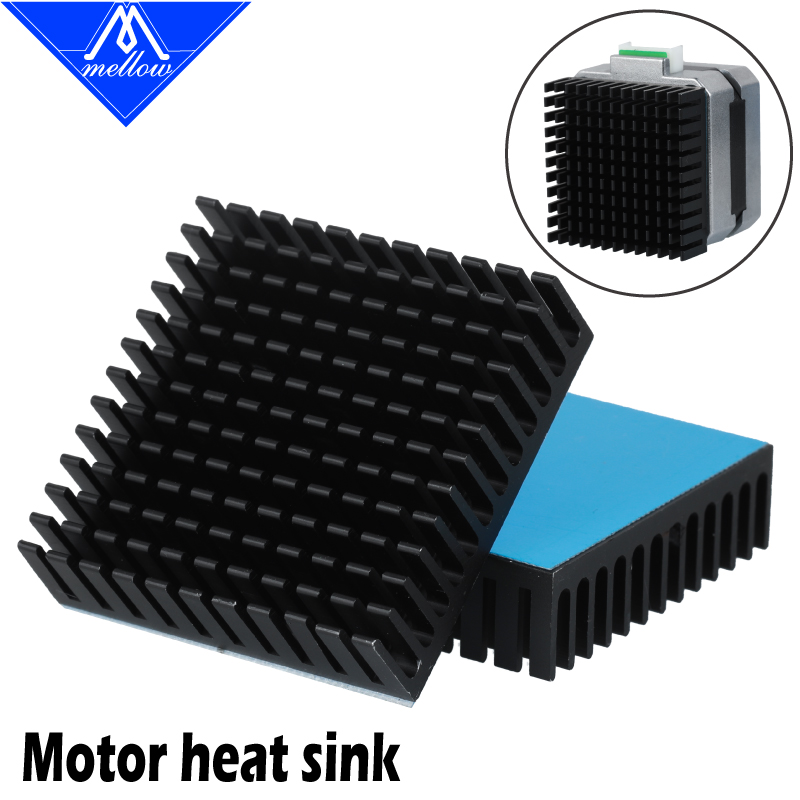 Nema 17 Stepper - Mellow-3dプリンター用アルミニウムモーター付きヒートシンク,押し出し熱放散,nema17 42,ステッピングモーターender 3