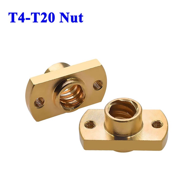 Lead Screw 8Mm - T4-T20 リードスクリュー Hフランジ真鍮ナット 台形ネジナット T4 T5