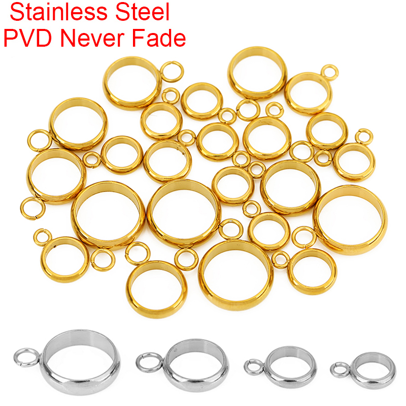 Coupling 8Mm - 20個入り PVD加工 色褪せないステンレス製ネックレスペンダントコネクタークラスプ 5 6 8