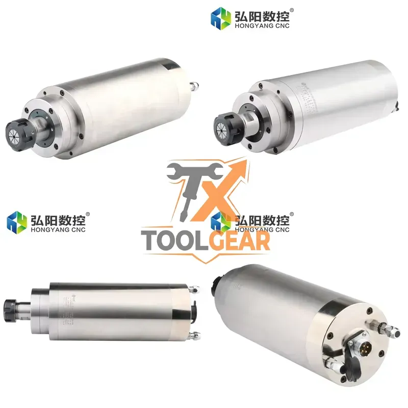 Spindle Motor - 2026年中国工場*HYCNC 3.2kwスピンドルモーター水冷式4ベアリングACモーター、工作機械用スピンドルモーター（CNC用）
