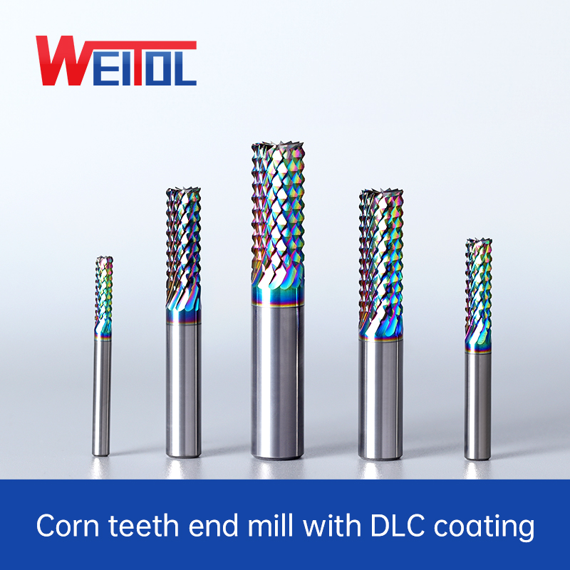 End Mill Set - Weitop-平底カーバイドコーン歯エンドミル,PCBフライス盤,彫刻工作機械用セメントボードルータービット