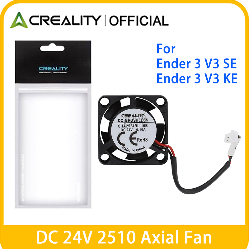 Aluminium Profile 2020 - Creality Ender 3 V3 SE用エクストルーダーファン、2510軸流冷却ファンDC 24V、CR-10