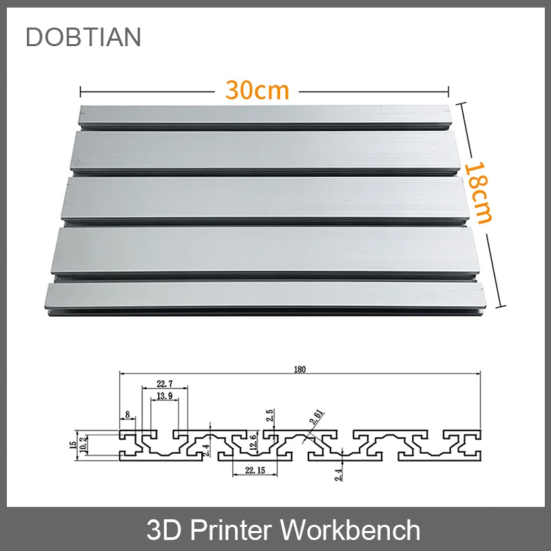 3018 Aluminium Cnc - 1PC 15180 アルミプロファイル押出 CNC 3018 部品陽極酸化リニアレール