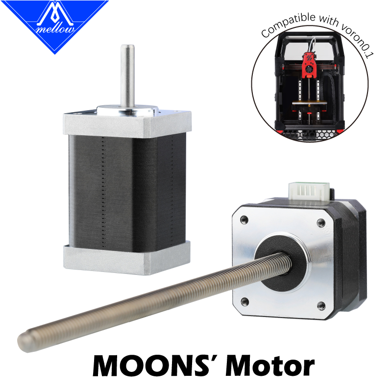 Nema 17 Stepper - Mellow MOONS XYシャフトNema 14ステッピングモーター/ZシャフトNema 17リードスクリューシャフトモーター（3DプリンターVoron 0.1用）