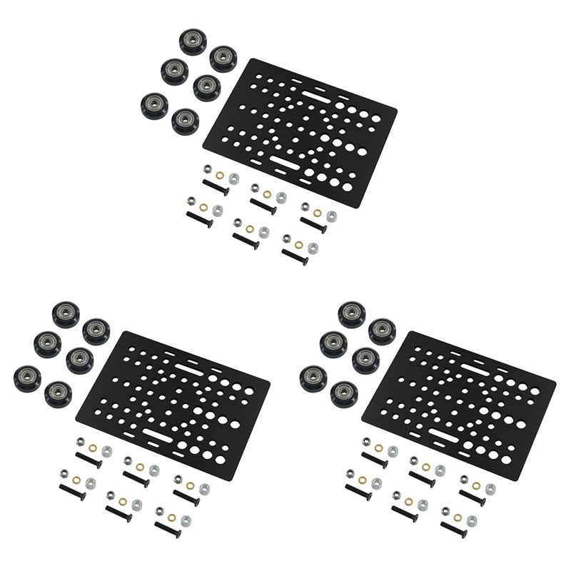 V Slot Wheel - 【クリスマス】3X Vスロットガントリープレートセット 20-80mm VスロットソリッドVホイールPOMキット付き プロファイル用 CNCマシンパーツ