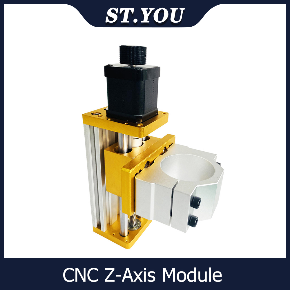 3018 Aluminium Cnc - CNC Z軸モジュールアルミ製スライドテーブルサポートCNC3018スピンドルクランプ45/52/65mmスピンドルNema17/23/57ステッピングモーターに適用