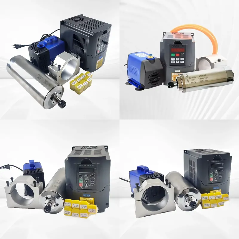 Spindle Motor - 2026 HOT高速1.5kw Er11 24000rpm水冷CNCスピンドルモーター（インバーター付き）