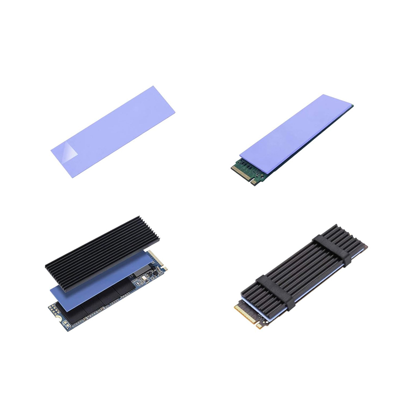 Aluminium Extrusion - シリコンサーマルパッド付きアルミニウムヒートシンク,pcie,nvme,m.2,2280,ssd