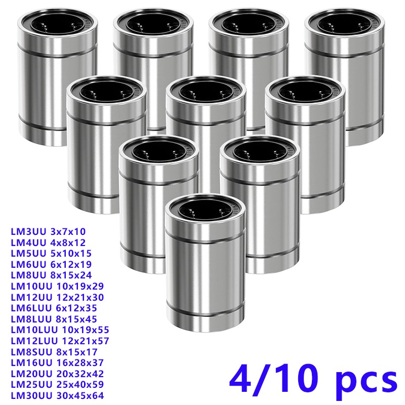 Lm8Uu Bearing - 4/10個 LM8UU LM10UU LM16UU LM12UU リニアボールベアリング