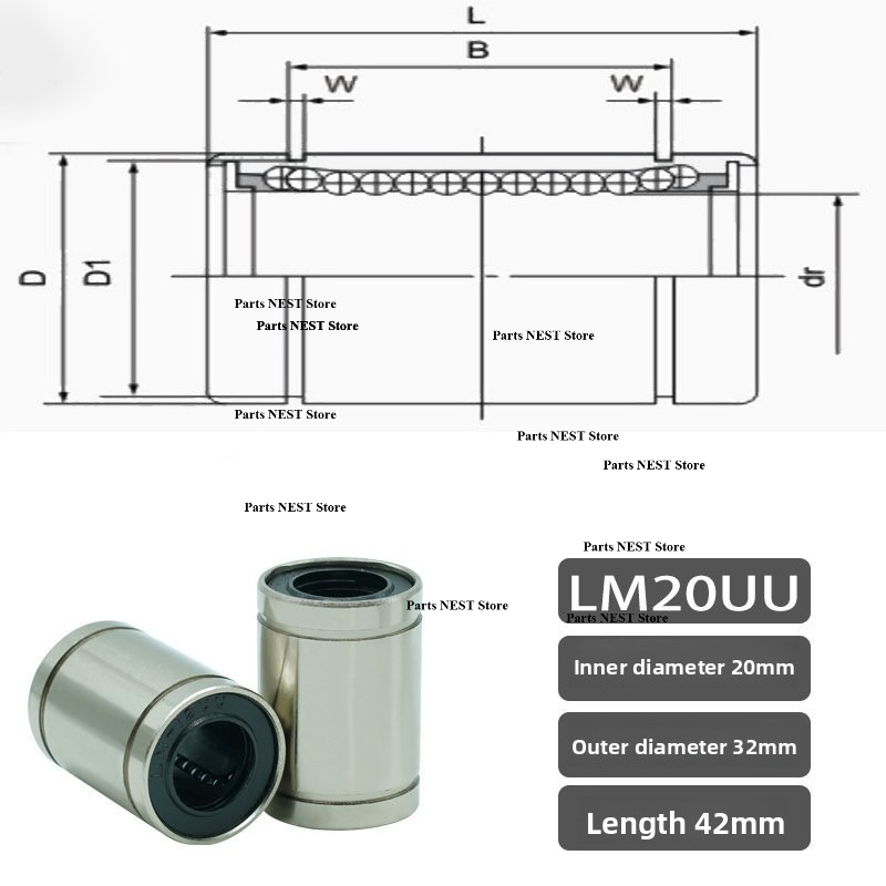 2/5 個リニアブッシュ CNC リニアベアリングリニア軸部 - Lm8Uu Bearing のレビューと価格