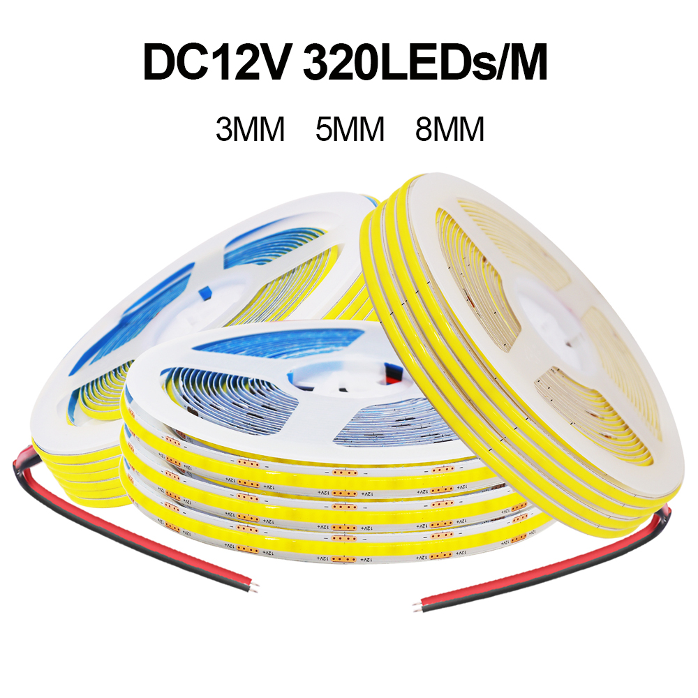 3MM 5MM 8MM COBストリップ 5V 12V 32 - Linear Rod 8Mm のレビューと価格