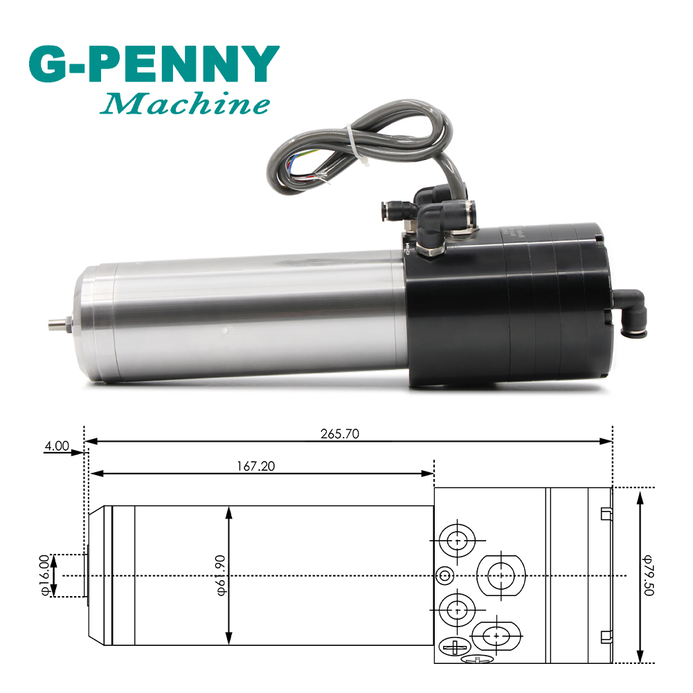 水冷スピンドル 1.8kw 220v ATC スピンドルモー - Water Cooled Spindle のレビューと価格