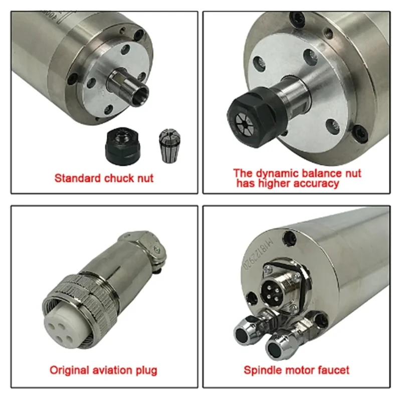 65X158-800W-ER11-220V CNC 水冷スピ - Water Cooled Spindle のレビューと価格