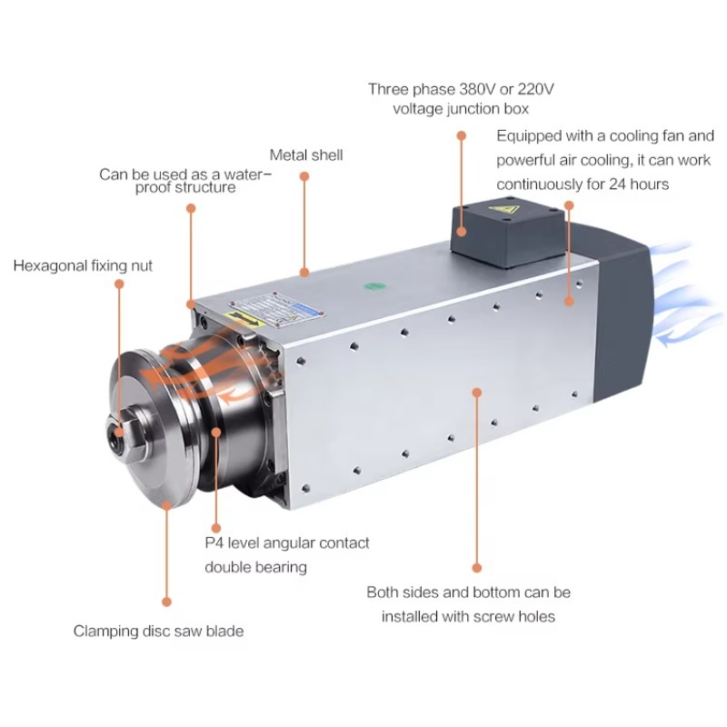 工作機械高速スピンドル空冷丸鋸数値制御ルーターATC石材金属 - Spindle Motor のレビューと価格