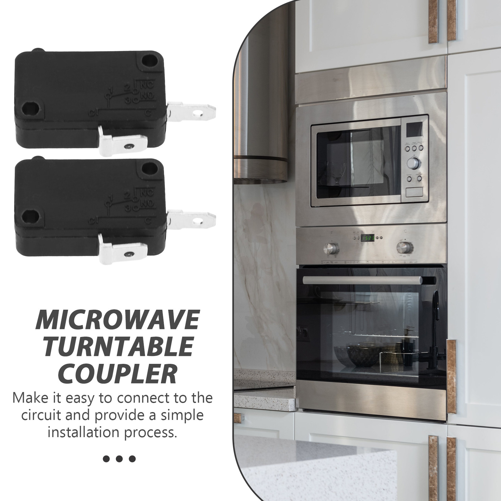 電子レンジのドア交換用マイクロスイッチ2個。2ピン、通常開、 - Limit Switch のレビューと価格
