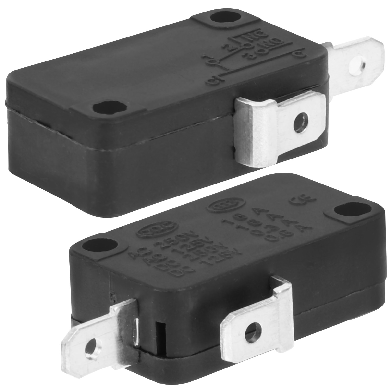 電子レンジのドア交換用マイクロスイッチ2個。2ピン、通常開、 - Limit Switch のレビューと価格