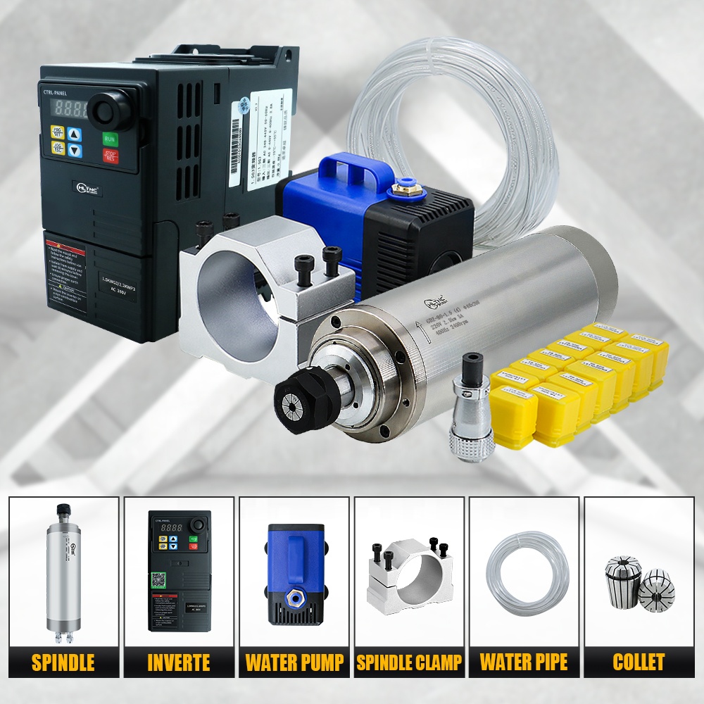 220V ER20 2.2kw 80mm水冷スピンドルモータ - Spindle Motor のレビューと価格