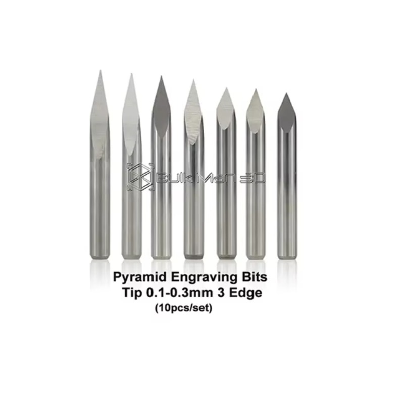 10 ピース/セット 3 エッジ l 彫刻ビット、先端 0. - Cnc Bits のレビューと価格