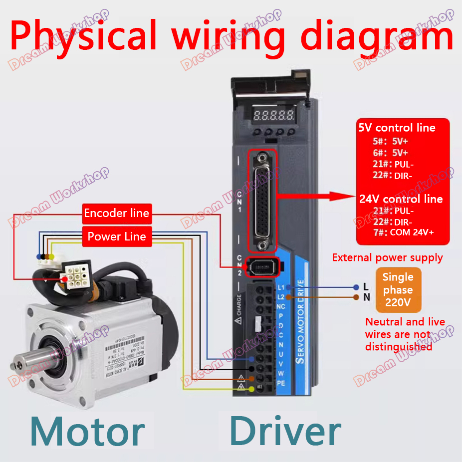 CNCサーボモーターセット 40/60/80 小型AC 20 - Servo Motor のレビューと価格