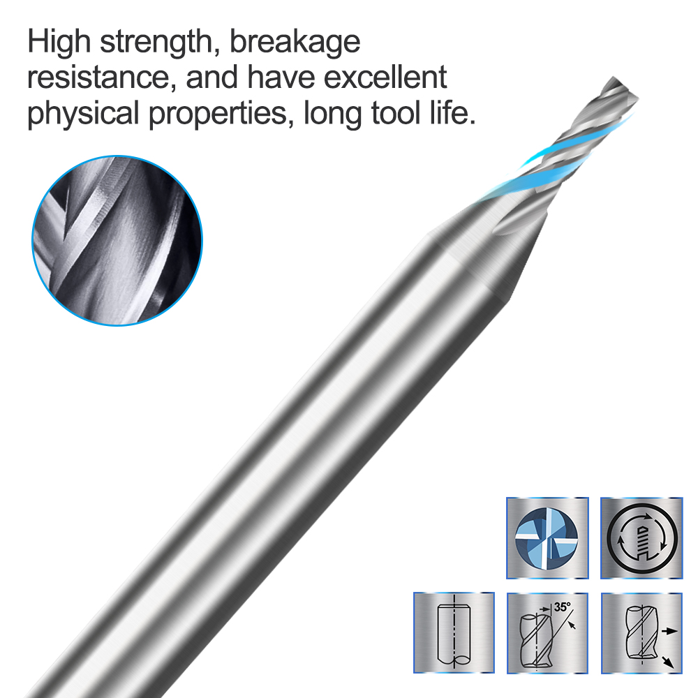 1pc 直径 Frez 2 ミリメートルエンドミル 4 フル - End Mill Set のレビューと価格