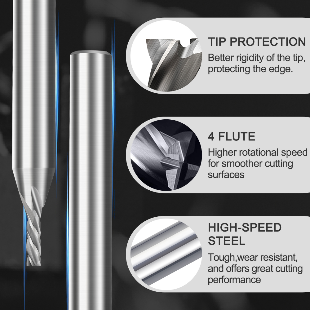 1pc 直径 Frez 2 ミリメートルエンドミル 4 フル - End Mill Set のレビューと価格