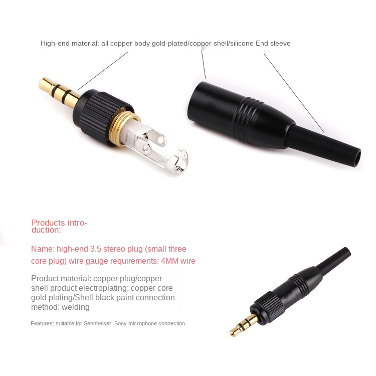 Pureline-ステレオネジ3.5mm,1/8インチ,黒い - Coupling 8Mm のレビューと価格