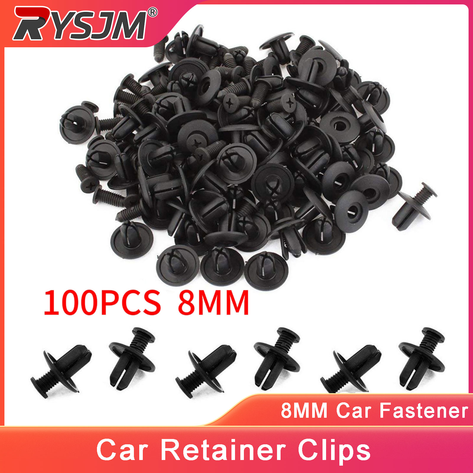 8MM 100個入り 車用プラスチックリベット ファスナー  - Lead Screw 8Mm のレビューと価格