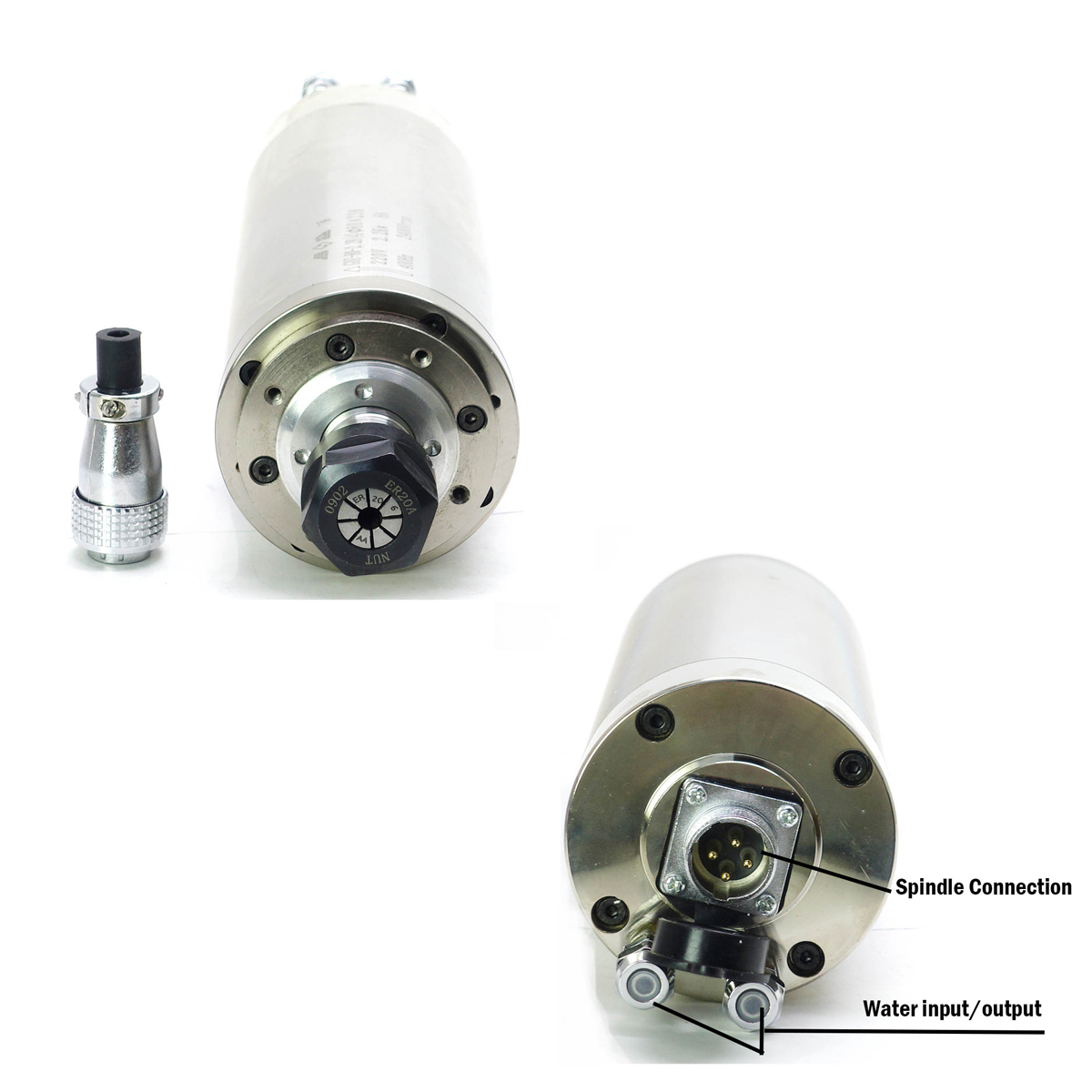 2.2KW 水冷スピンドルモーター ER20 3 4 ベアリ - Water Cooled Spindle のレビューと価格