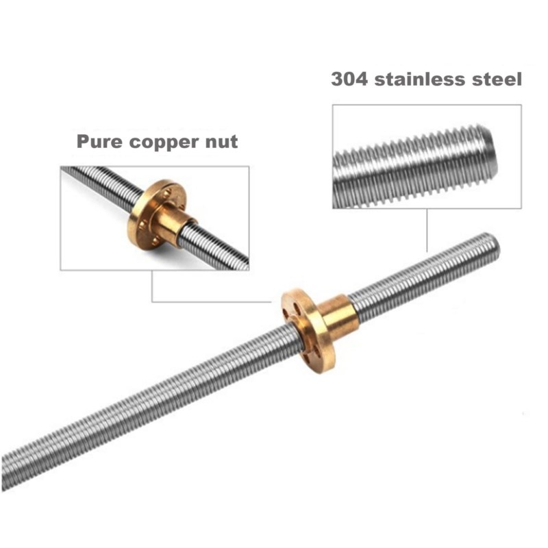 T8 親ネジ左ネジリード 2 ミリメートル 8 ミリメートル - Lead Screw 8Mm のレビューと価格