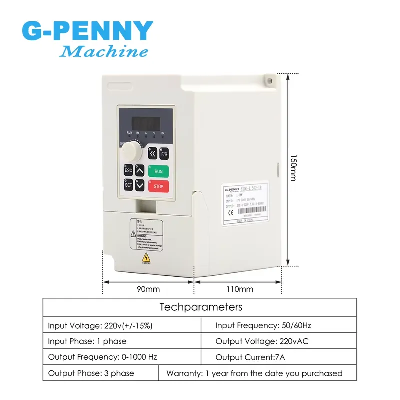 Gpenny 1.5kw ER16 D80mm 水冷スピンド - Spindle Motor のレビューと価格