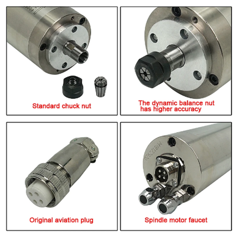 CNC水冷スピンドルモーター,4ベアリング,65x 195- - Water Cooled Spindle のレビューと価格