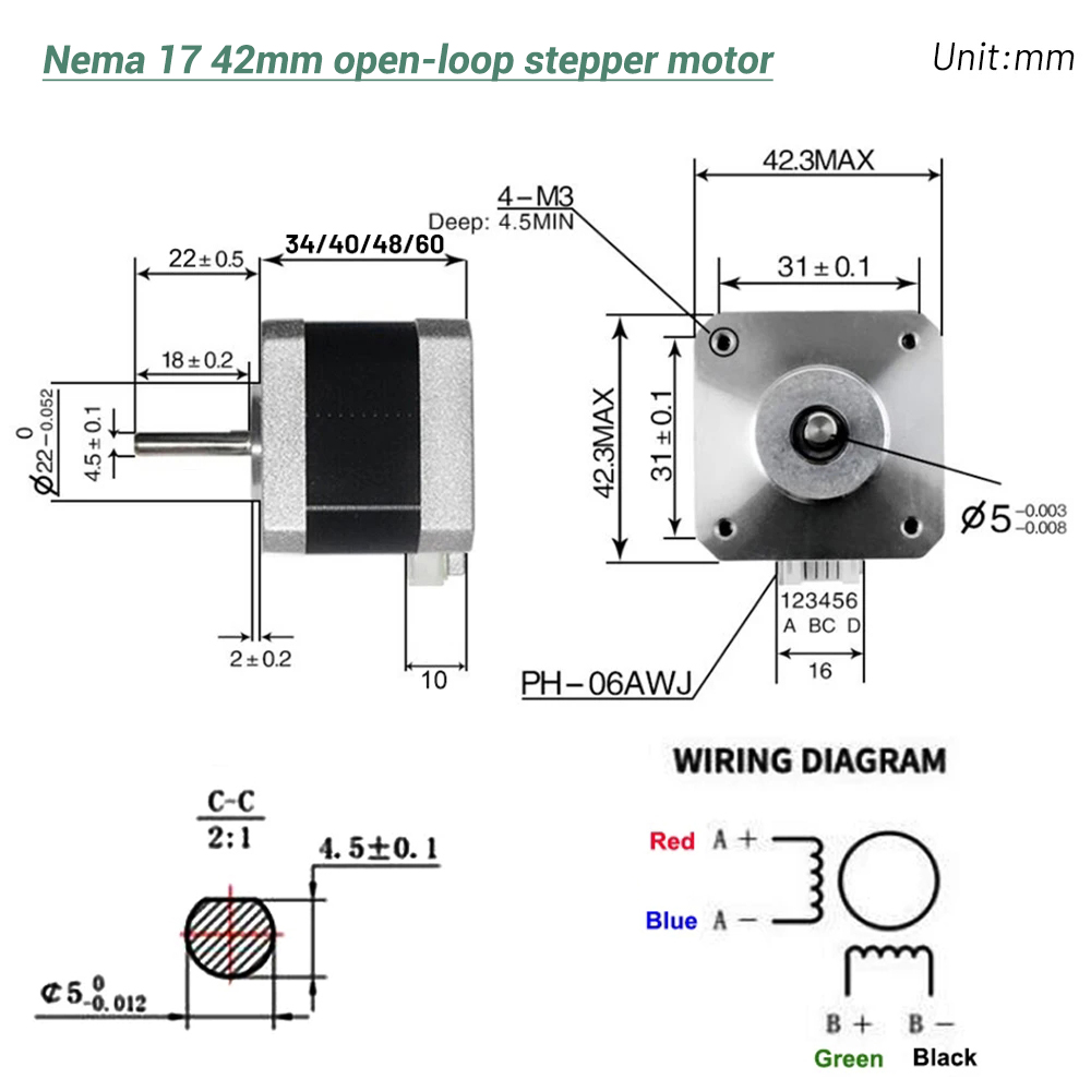 Nema17 ステッピングモーター 42 モーター 4 リー - Nema 17 Stepper のレビューと価格