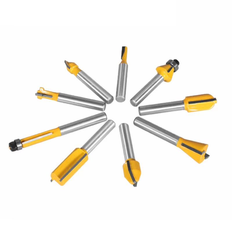 6.35MMシャンク100個入り黄色DIY木工ルータービット - End Mill Set のレビューと価格