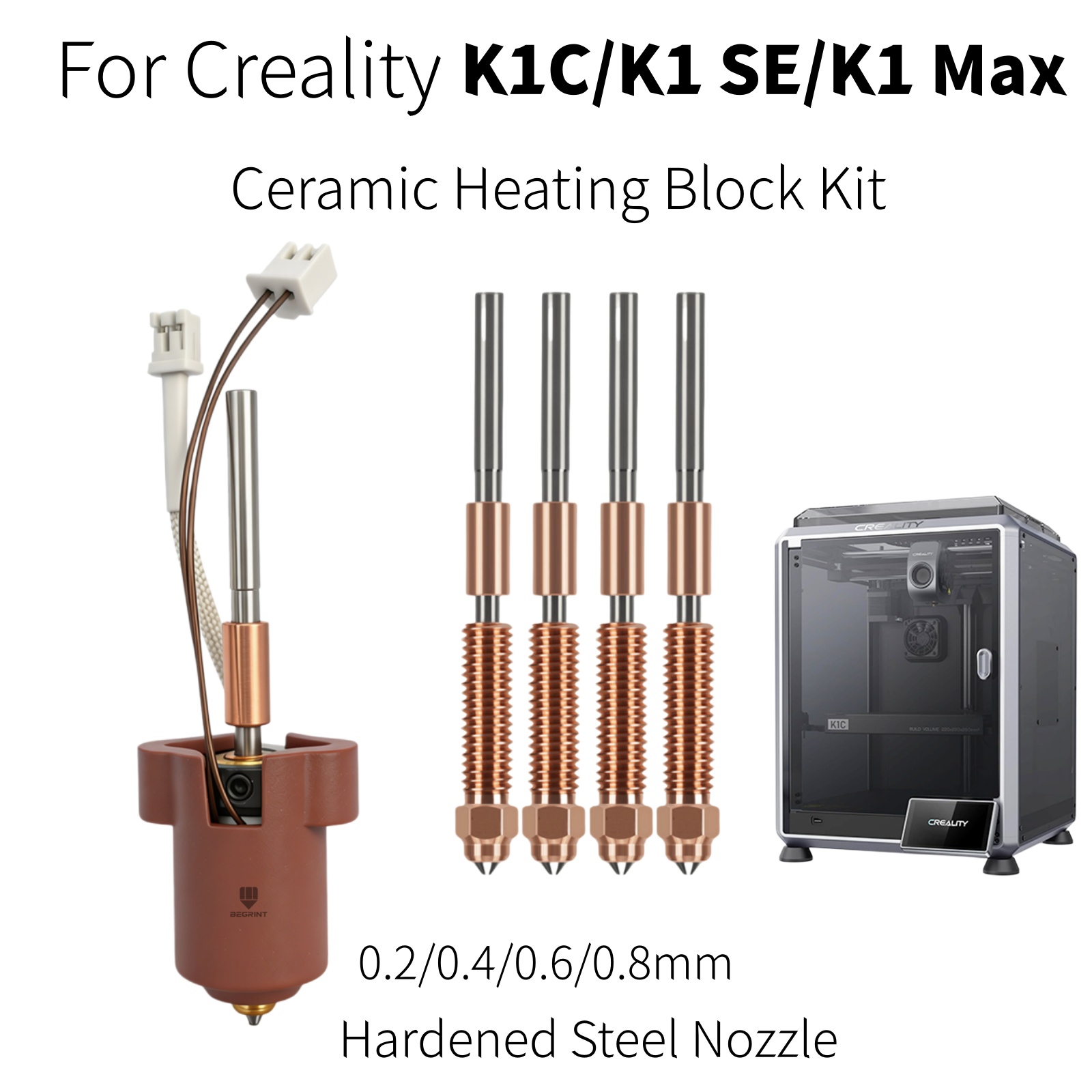 Creality K1C K1 MAX ホットエンド用セラミ - Aluminium Profile 2020 のレビューと価格