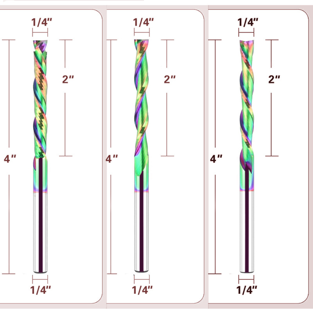 らせん状の圧縮加工用ルータービット、タングステンカーバイド製 - Carbide End Mill のレビューと価格