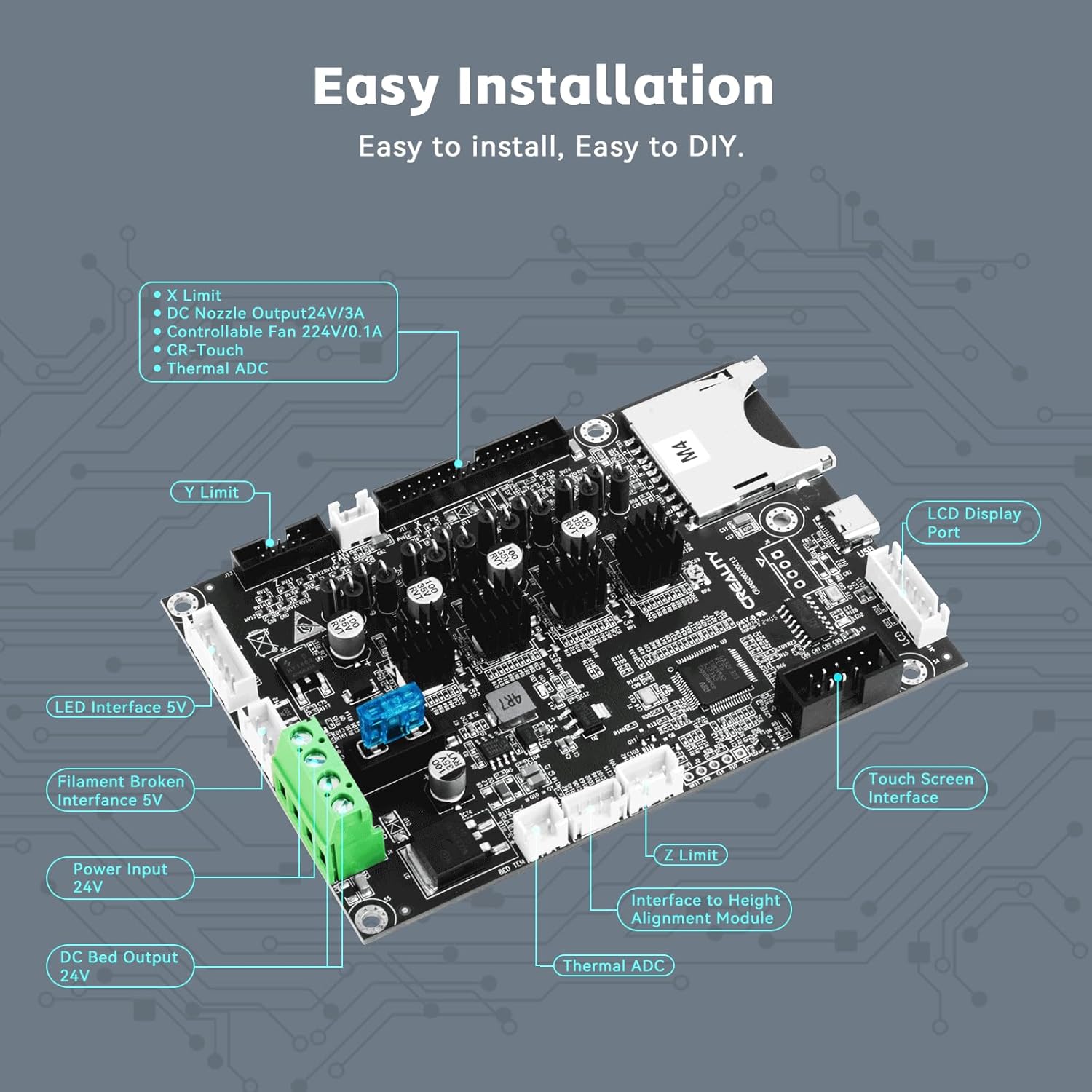 Creality-サイレントマザーボード,3Dプリンター用, - Aluminium Profile 2020 のレビューと価格