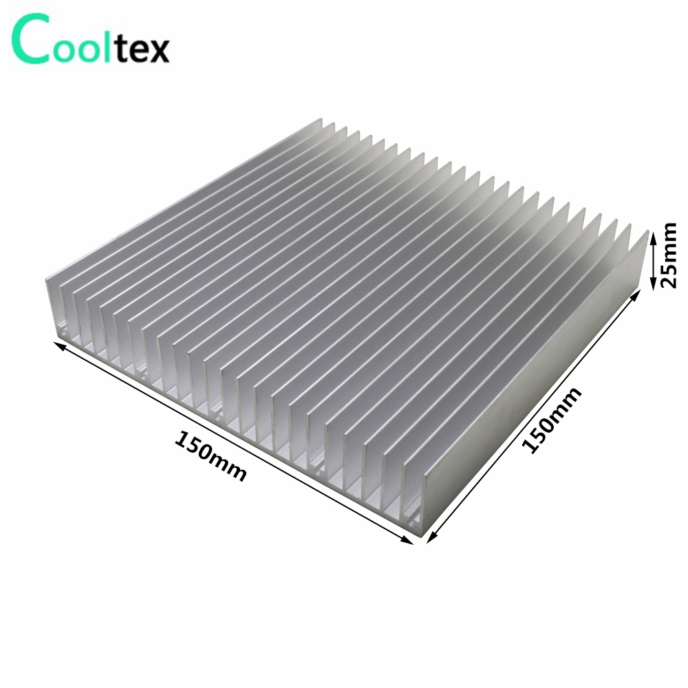 150x150x25mmのDIY用アルミニウム製ヒートシンク - Aluminium Extrusion のレビューと価格