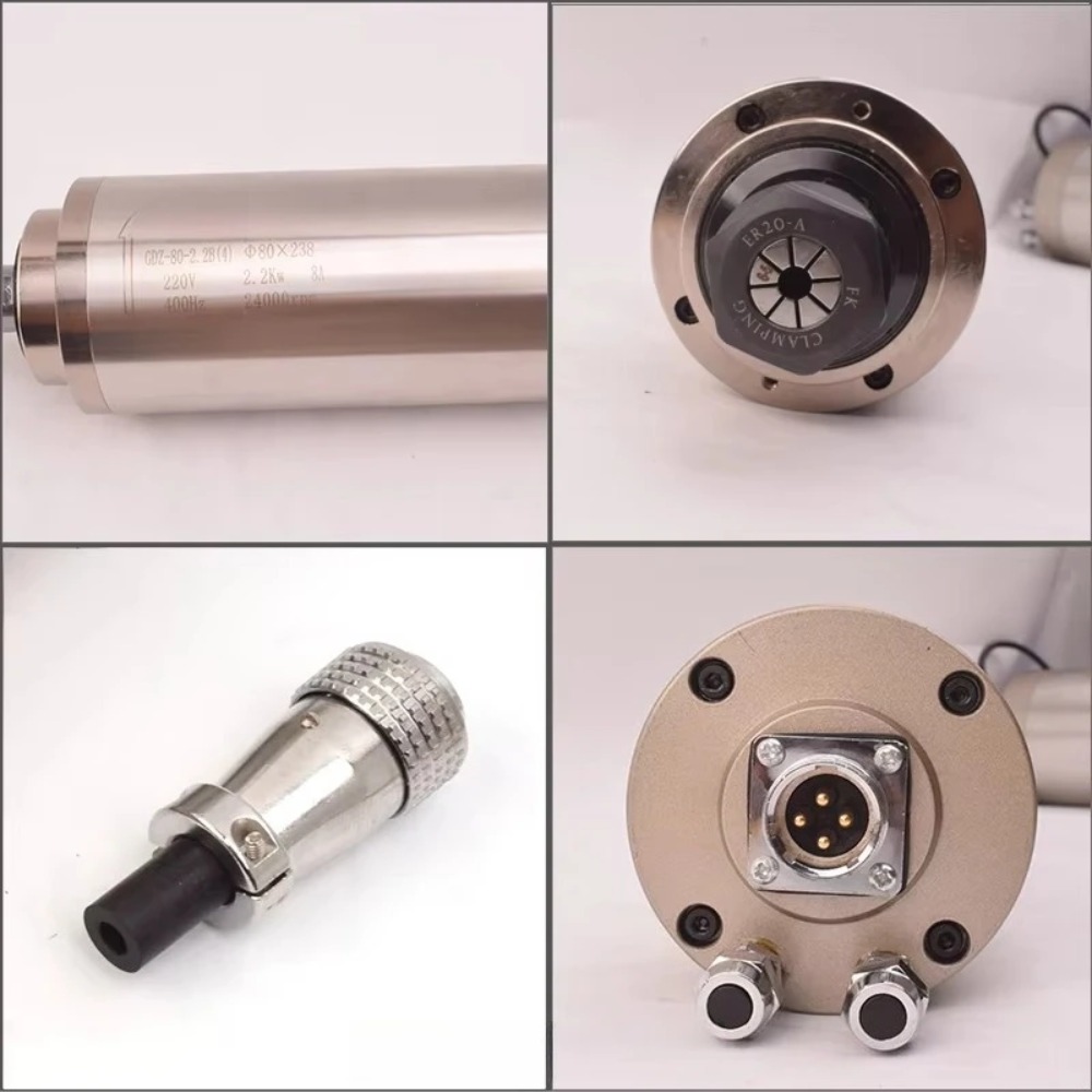 Er20 80 ミリメートル直径水冷スピンドルキット 220 - Water Cooled Spindle のレビューと価格